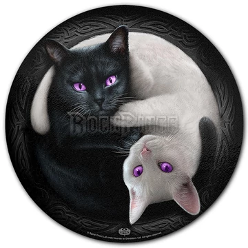 YIN YANG CATS - Glass Chopping Board (Circular) - F035A021