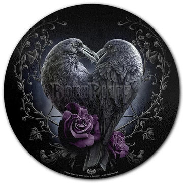 RAVEN HEART - Glass Chopping Board (Circular) - D085A021