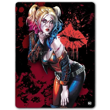 HARLEY QUINN - KISS - Fleece Blanket with Double Sided Print - G436A501