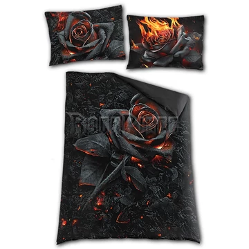 BURNT ROSE - Single Duvet Cover + UK And EU Pillow case - K048A508