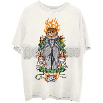 DISNEY - The Nightmare Before Christmas Orange Flames Pumpkin King - unisex póló - TNBCTS41MNAT