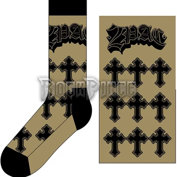 Tupac - Crosses - unisex bokazokni (egy méret: 40-45) - 2PACSCK01S