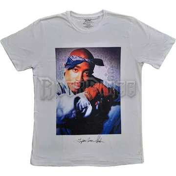 Tupac - Blue Bandana - Unisex Póló - 2PACTS40MW