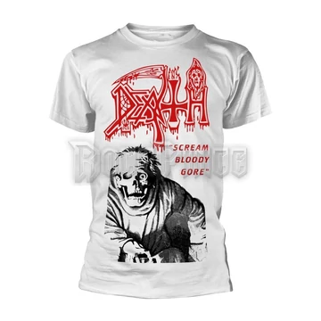 DEATH - SCREAM BLOODY GORE (WHITE) - unisex póló - KU102
