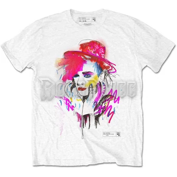 BOY GEORGE &amp; CULTURE CLUB - DRAWN PORTRAIT - unisex póló - BGCCTS02MW