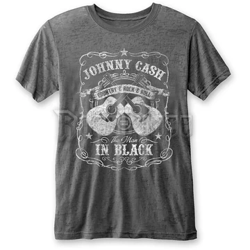 JOHNNY CASH - THE MAN IN BLACK - unisex póló - JCBO02MC