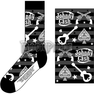 JOHNNY CASH - GUITARS &#039;N GUNS - unisex boka zokni (egy méret: 40-45) - JCSCK01MB