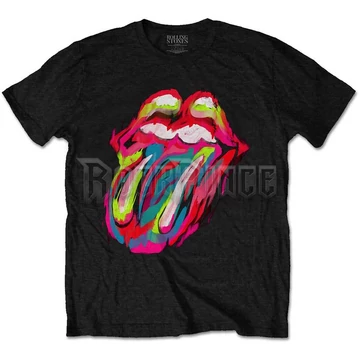 The Rolling Stones - Sixty Brushstroke Tongue - Unisex Póló - RSTS185MB