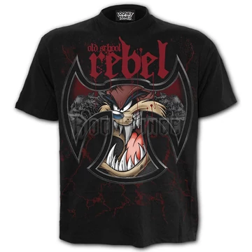 TAZ - OLD SCHOOL REBEL - Front Print T-Shirt Black - G504M121