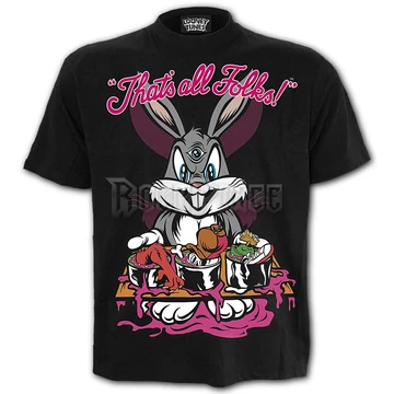 BUGS - EVIL BUNNY - Front Print T-Shirt Black - G512M121