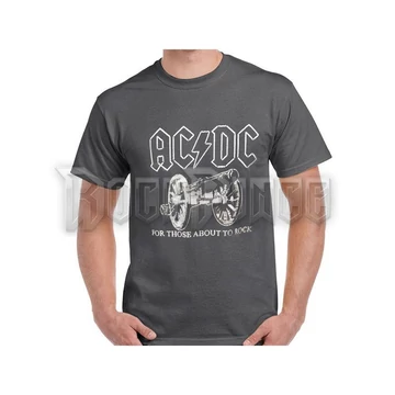 AC/DC - For Those About To Rock - GREY - UNISEX PÓLÓ