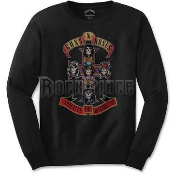 GUNS N&#039; ROSES - APPETITE FOR DESTRUCTION - unisex hosszú ujjú póló - GNRLS01MB