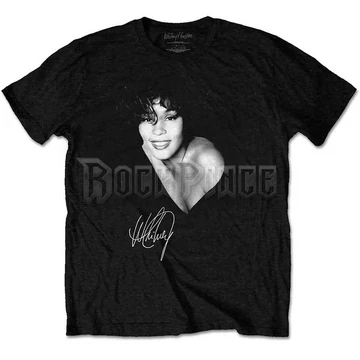 Whitney Houston - B&amp;W Photo - Unisex Póló - WHITTS05MB