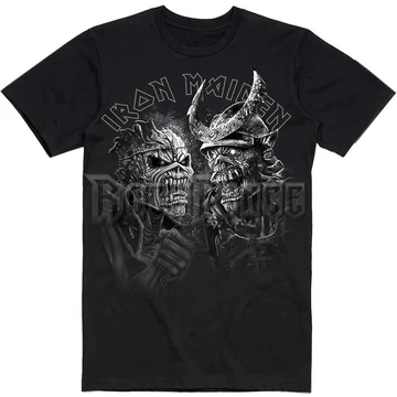 IRON MAIDEN - Senjutsu Large Grayscale Heads - unisex póló - IMTEE152MB