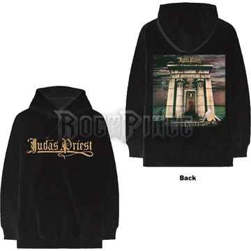 Judas Priest - Sin After Sin Logo &amp; Album Cover - unisex kapucnis pulóver - JPHOOD22MB