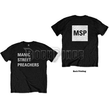 MANIC STREET PREACHERS - BLOCK LOGO - unisex póló - MSPTS05MB