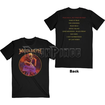 Megadeth  - Peace Sells… Track list - unisex póló - MEGATS16MB