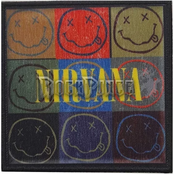 NIRVANA - Distressed Happy Face Blocks - kisfelvarró - NIRVPAT14