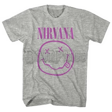 Nirvana - Purple Happy Face - Unisex Póló - NIRVTS34MG
