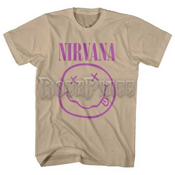 NIRVANA - Purple Happy Face - unisex póló - NIRVTS34MS