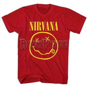 Nirvana - Yellow Happy Face - Unisex Póló - NIRVTS04MR