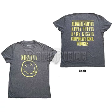 Nirvana - Yellow Happy Face - Unisex Póló - NIRVTS07MBE