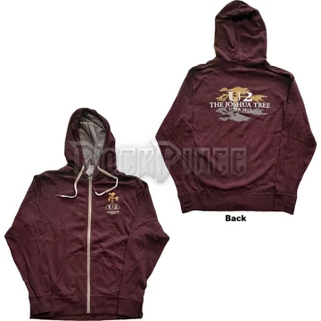 U2 - Joshua Tree 2017 - unisex cipzáras kapucnis pulóver - U2TOURZHD01MM