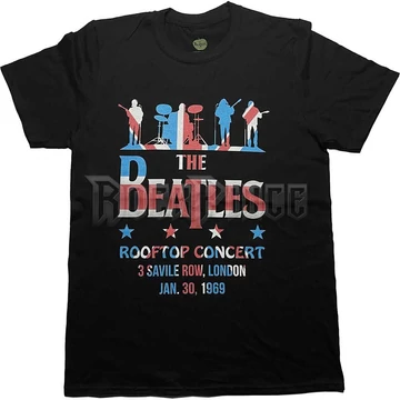 The Beatles - Drop T Rooftop Flag - Unisex Póló - BEATTEE462MB