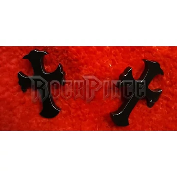 Gothic Cross Black - fülbevaló