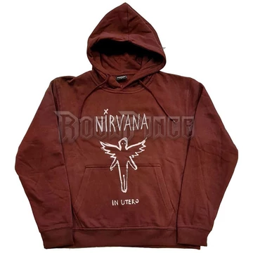 NIRVANA - IN UTERO OUTLINE - unisex kapucnis pulóver - NIRVHD53MBR