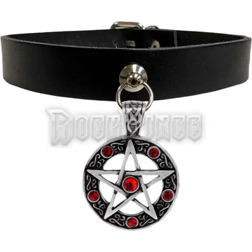 NYAKÖRV PIROS KÖVES PENTAGRAMMÁVAL - LDGN344