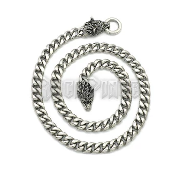 Double Wolf Head - ACÉL NYAKLÁNC