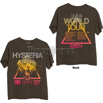 Def Leppard - Hysteria World Tour - Unisex Póló - DEFLTS21MBR