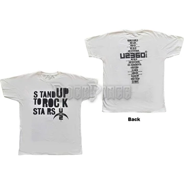 U2 - 360 Degree Tour 2009 Stand Up to Rock Stars - unisex póló - U2TOURTS48MW