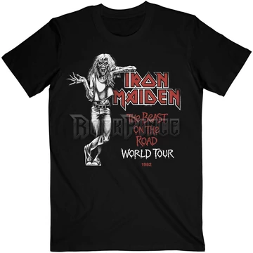 Iron Maiden - Beast Over Hammersmith World Tour &#039;82 - unisex póló - IMTEE156MB