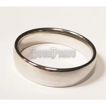 SILVER GLOSSY STEEL RING - gyűrű / 5 mm széles