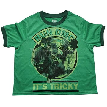 Run DMC - It's Tricky Record Vintage - női crop top - RDMCCT26LGR