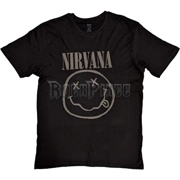 Nirvana - Black Happy Face - Unisex Póló - NIRVTS73MB