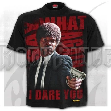 PULP FICTION - SAY WHAT AGAIN - Front Print T-Shirt Black - G014M121