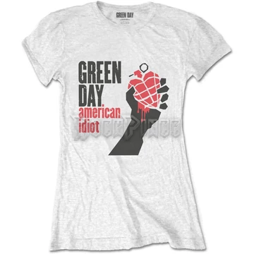 GREEN DAY - AMERICAN IDIOT - NŐI PÓLÓ - WHITE - GDTSW12LW