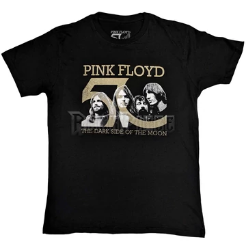 Pink Floyd - Band Photo &amp; 50th Logo - unisex póló - PFTEE167MB