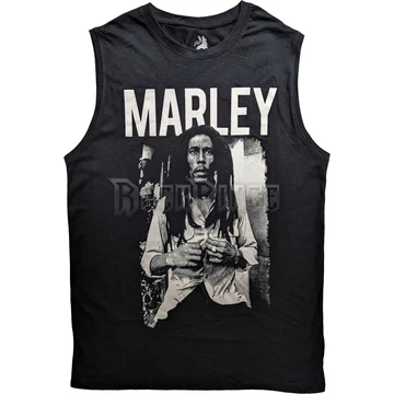 Bob Marley - Marley B&amp;W - Unisex Ujjatlan Póló - BMATANK04MB