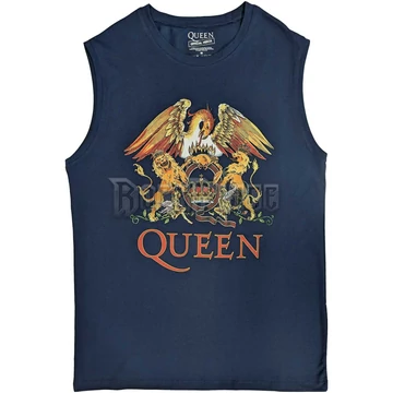 Queen - Classic Crest - Unisex Ujjatlan Póló - QUTANK03MN