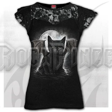 BAT CAT - Lace Layered Cap Sleeve Top Black - F015F721