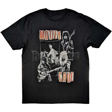 Motley Crue - Vintage Punk Collage - Unisex Póló - MOTTEE47MB