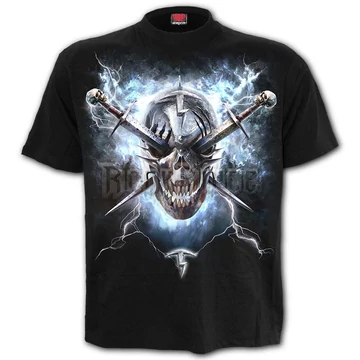 THUNDER BITES - SWORDS - Front Print T-Shirt Black - G226M121