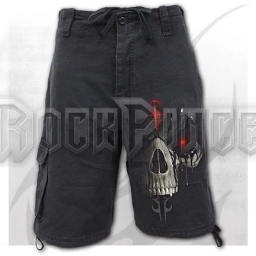 DARK DEATH - Vintage Cargo Shorts Black - K095M701