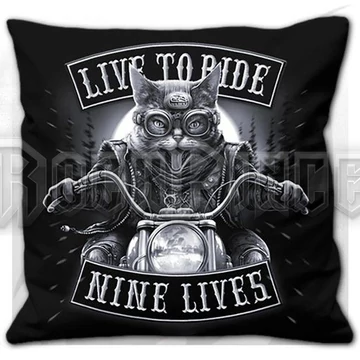 NINE LIVES - LIVE TO RIDE - Square Cushion - T224A513