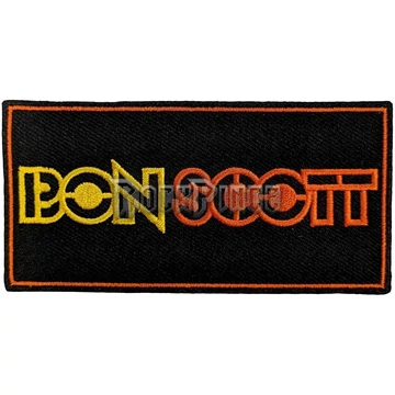 Bon Scott - Logo - kisfelvarró - BONPAT01