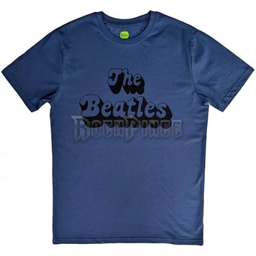 The Beatles - Text Logo Shadow - Unisex Póló - BEATTEE572MD